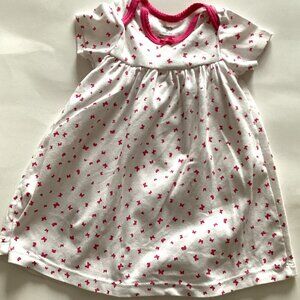 Carter's Pink White Baby Girl Summer Dress 9 Months